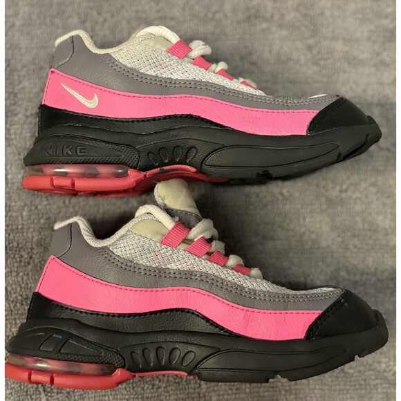 Nike Air Max 95 TD Black Pink Blast 905462-022 Kids Size 10C - Picture 1 of 7